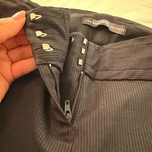 The Limited Black Pinstripe Cropped Pants